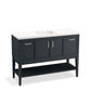 KOHLER K-33580-ASB-1WX Winnow 48" Bathroom Vanity Cabinet With Sink And Quartz Top In Slate Grey