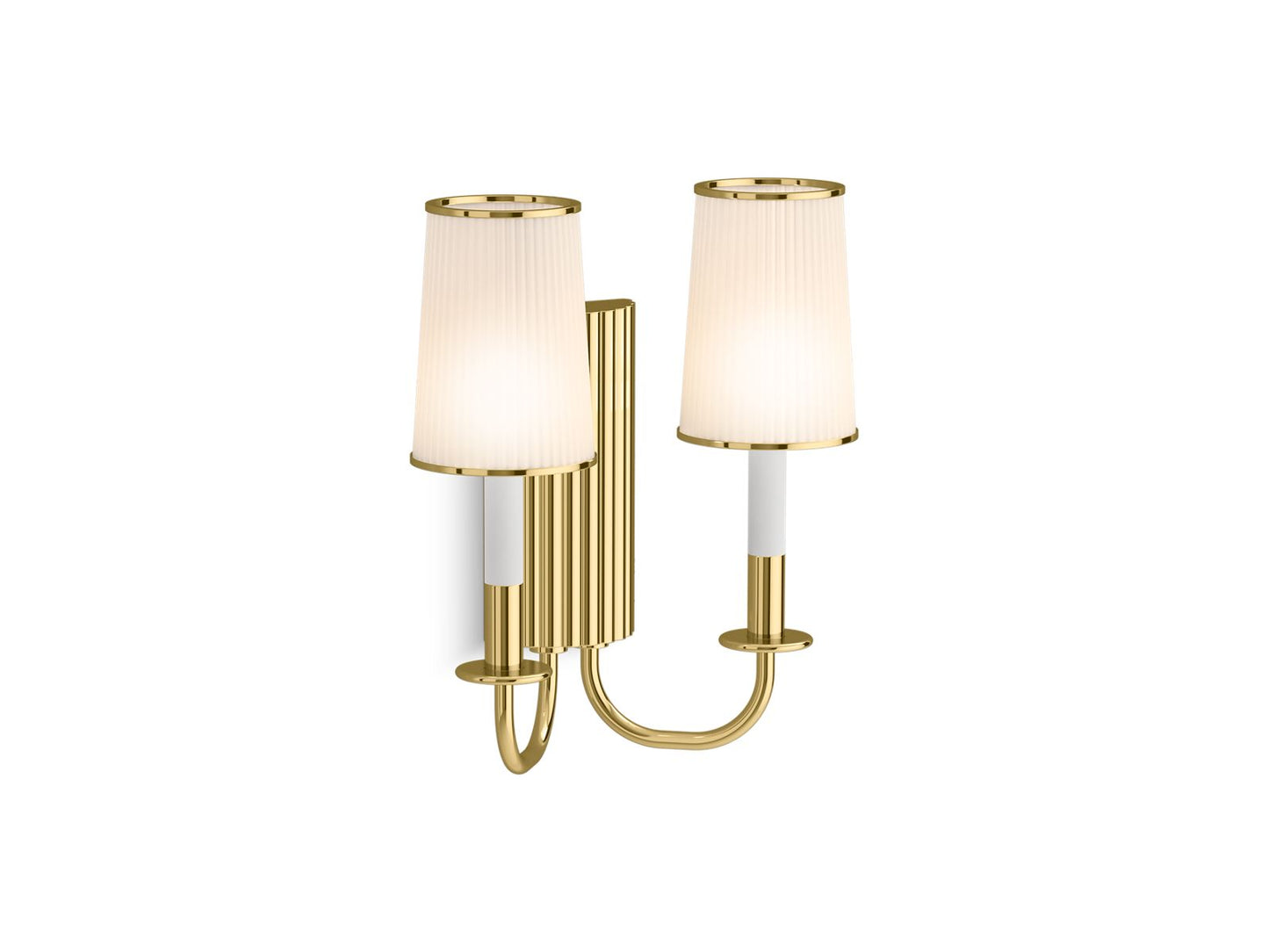 KOHLER K-28544-SC02-2PL Tresdoux Two-Light Sconce In Polished Brass