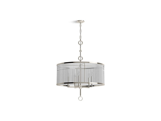 KOHLER K-27748-CH05-SNL Terret 29" Chandelier In Polished Nickel