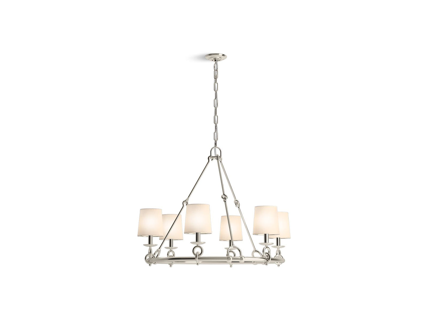 KOHLER K-27749-CH06-SNL Terret 36" Chandelier In Polished Nickel