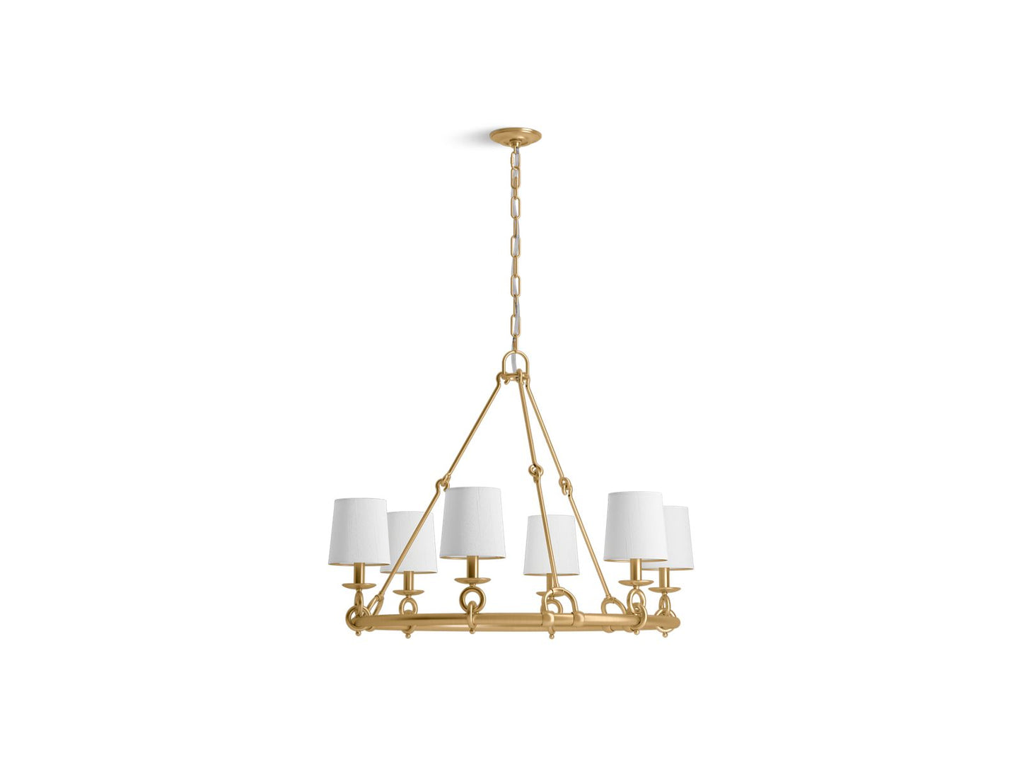 KOHLER K-27749-CH06-2GL Terret 36" Chandelier In Brushed Moderne Brass