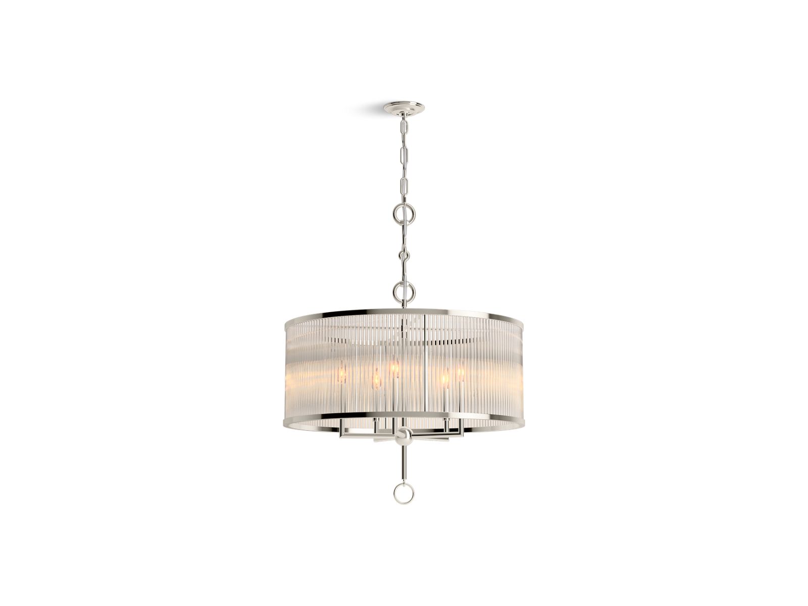 KOHLER K-27748-CH05-SNL Terret 29" Chandelier In Polished Nickel