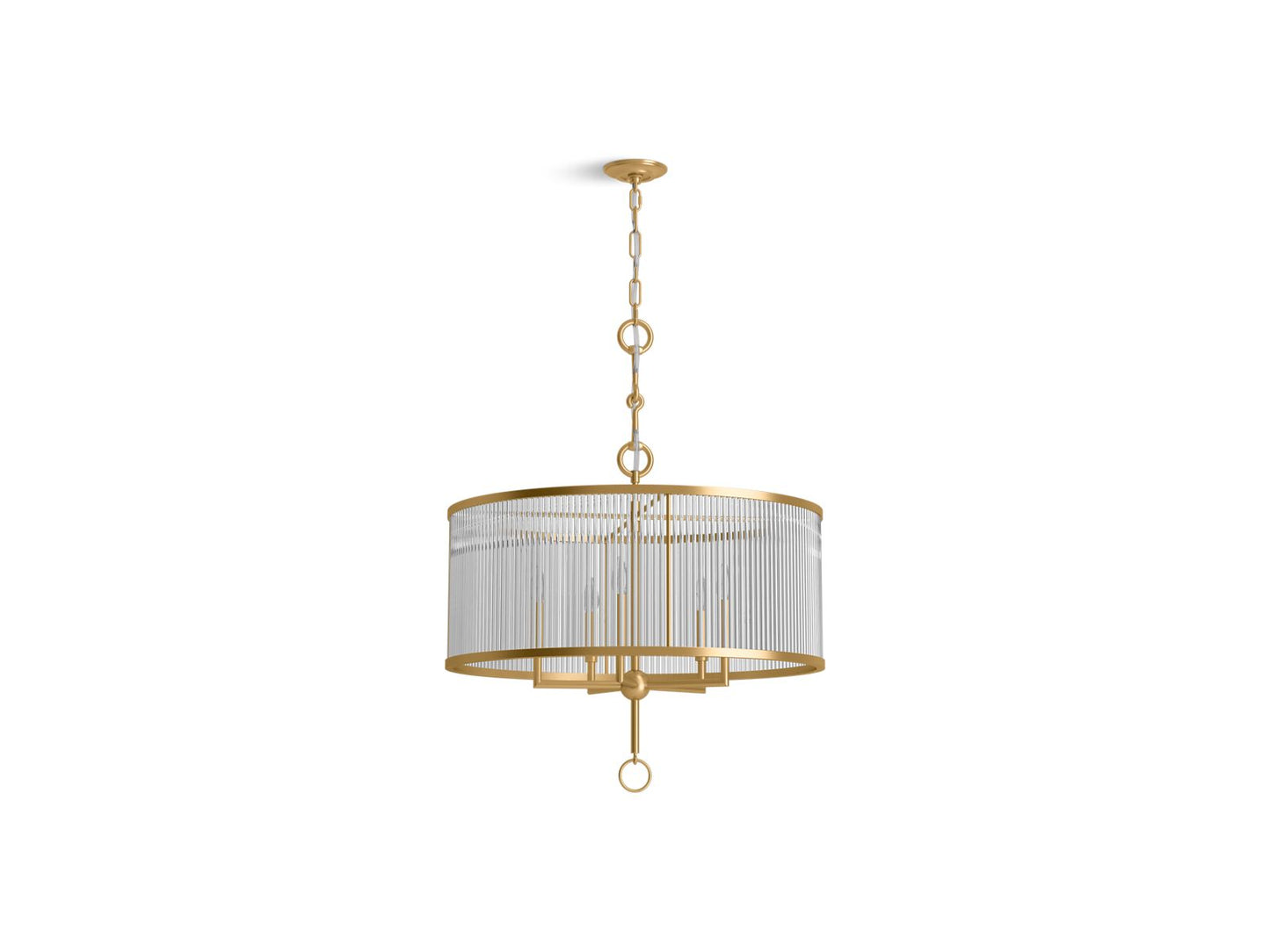 KOHLER K-27748-CH05-2GL Terret 29" Chandelier In Brushed Moderne Brass