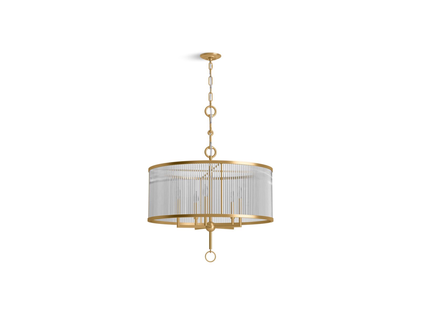 KOHLER K-27748-CH05-2GL Terret 29" Chandelier In Brushed Moderne Brass