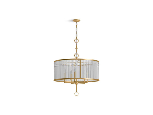 KOHLER K-27748-CH05-2GL Terret 29" Chandelier In Brushed Moderne Brass