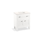 KOHLER K-33536-ASB-1WX Hearthaven 30" Bathroom Vanity Cabinet With Sink And Quartz Top - Slate Grey