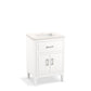 KOHLER K-33551-ASB-0 Seer 24" Bathroom Vanity Cabinet With Sink And Quartz Top In White