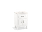 KOHLER K-33551-ASB-0 Seer 24" Bathroom Vanity Cabinet With Sink And Quartz Top - White
