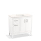 KOHLER K-33553-ASB-0 Seer 36" Bathroom Vanity Cabinet With Sink And Quartz Top In White