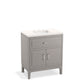 KOHLER K-33552-ASB-1WT Seer 30" Bathroom Vanity Cabinet With Sink And Quartz Top In Mohair Grey