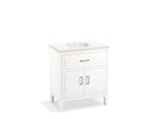 KOHLER K-33552-ASB-1WT Seer 30" Bathroom Vanity Cabinet With Sink And Quartz Top - Mohair Grey