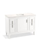 KOHLER K-33546-ASB-0 Southerk 48" Bathroom Vanity Cabinet With Sink And Quartz Top In White