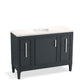 KOHLER K-33546-ASB-1WX Southerk 48" Bathroom Vanity Cabinet With Sink And Quartz Top In Slate Grey