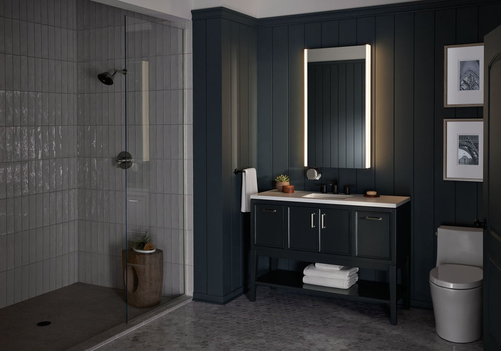 KOHLER K-81148-SLE-DA1 Maxstow 22" X 40" Lighted Medicine Cabinet - Dark Anodized Aluminum