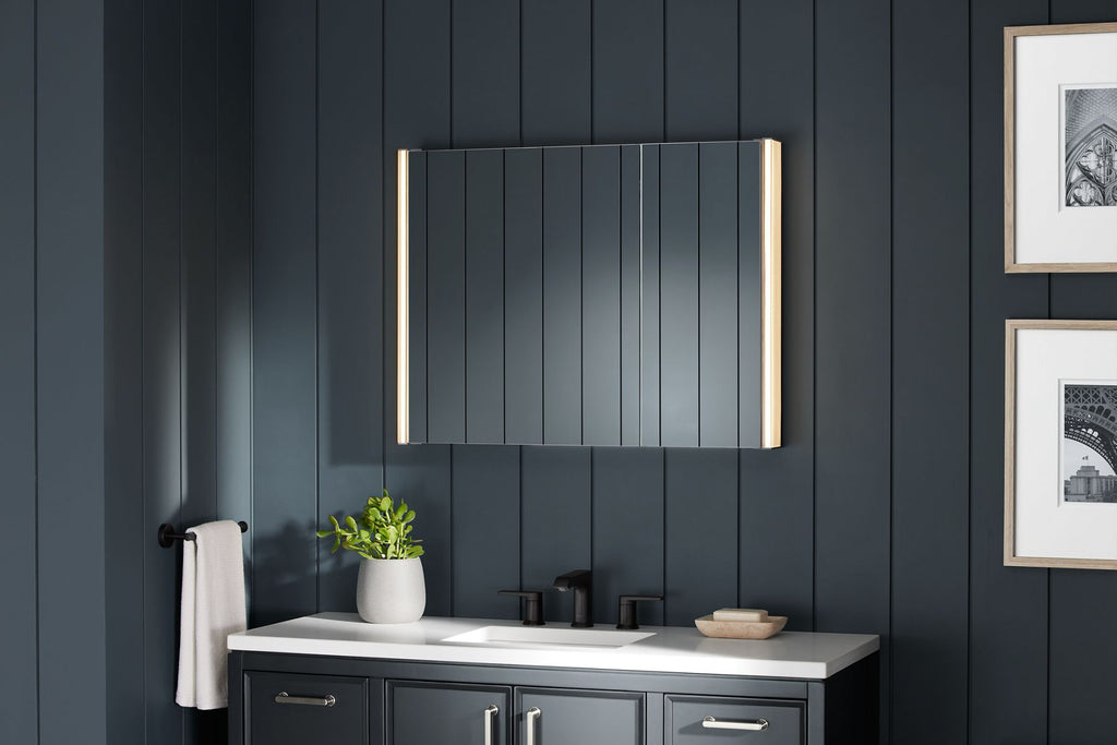 KOHLER K-81146-SLE-DA1 Maxstow 32" X 24" Lighted Medicine Cabinet - Dark Anodized Aluminum