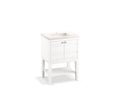 KOHLER K-33523-ASB-0 Helst 24" Bathroom Vanity Cabinet With Sink And Quartz Top In White