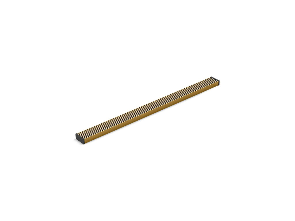 KOHLER K-80653-2MB 2-1/2" X 36" Linear Drain Grate With Lattice Pattern - Vibrant Brushed Moderne Brass
