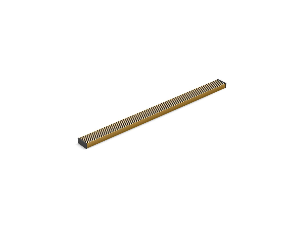 KOHLER K-80653-2MB 2-1/2" X 36" Linear Drain Grate With Lattice Pattern - Vibrant Brushed Moderne Brass