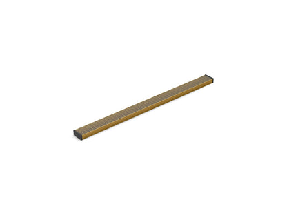 KOHLER K-80653-2MB 2-1/2" x 36" linear drain grate with lattice pattern - Vibrant Brushed Moderne Brass