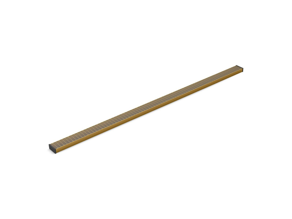 KOHLER K-80655-2MB 2-1/2" X 60" Linear Drain Grate With Lattice Pattern - Vibrant Brushed Moderne Brass
