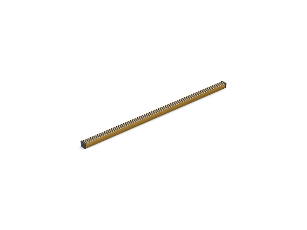 KOHLER K-80654-2MB 2-1/2" X 48" Linear Drain Grate With Lattice Pattern - Vibrant Brushed Moderne Brass