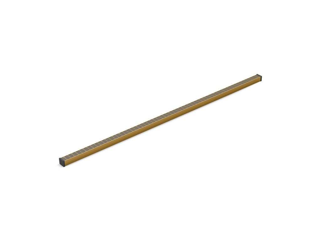 KOHLER K-80657-2MB 1-1/4" X 48" Linear Drain Grate With Lattice Pattern - Vibrant Brushed Moderne Brass