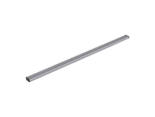 KOHLER K-80655-SH 2-1/2" x 60" linear drain grate with lattice pattern - Bright Silver