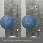 KOHLER K-23218-BL Awaken 2-In-1 Multifunction 2.5 Gpm Shower Combo Kit - Matte Black