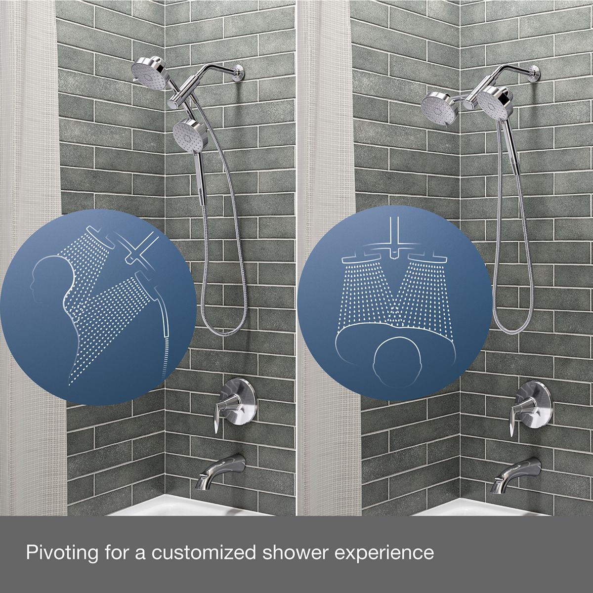 KOHLER K-23218-BL Awaken 2-In-1 Multifunction 2.5 Gpm Shower Combo Kit - Matte Black