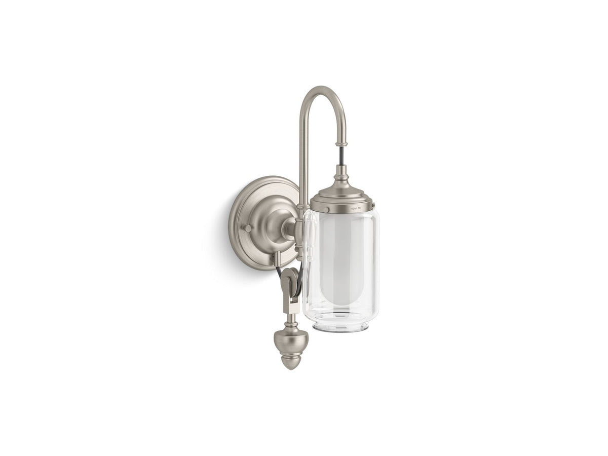 KOHLER K-72581-BNL Artifacts One-Light Adjustable Sconce - Brushed Nickel