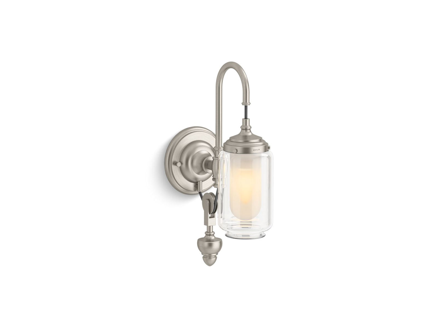 KOHLER K-72581-BNL Artifacts One-Light Adjustable Sconce In Brushed Nickel