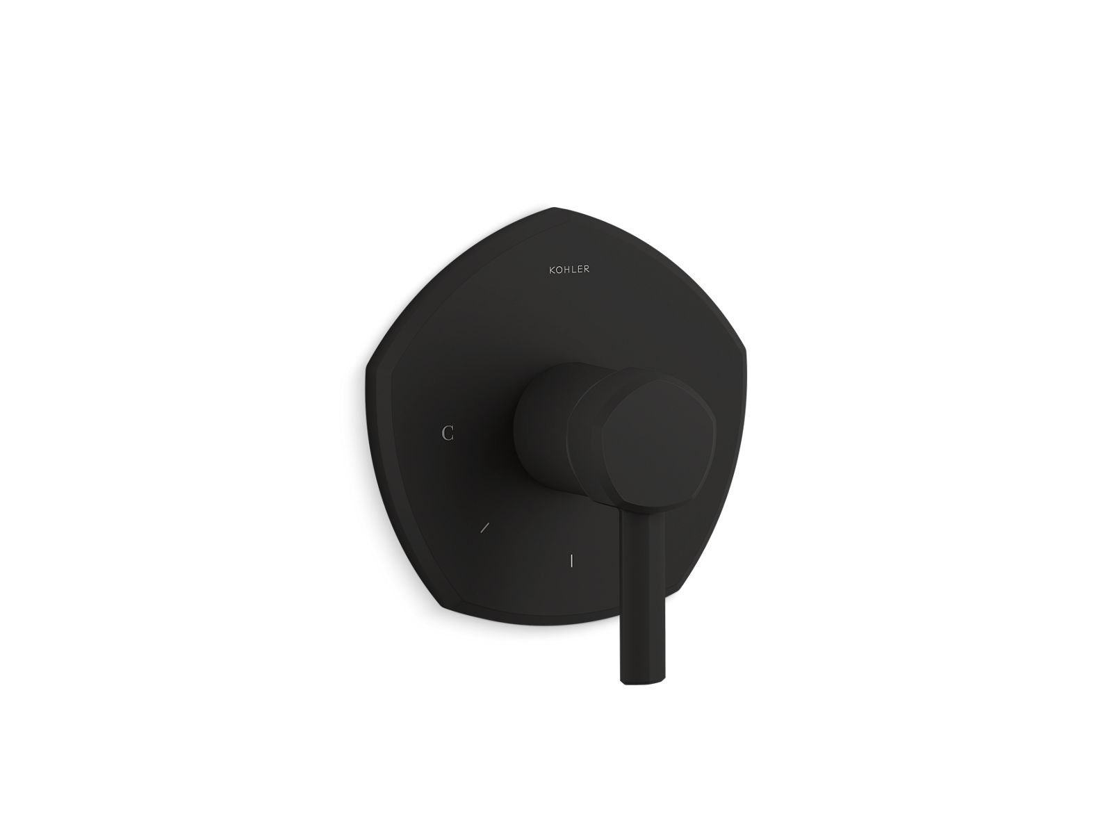 KOHLER K-T27040-4-BL Occasion Mastershower Temperature Control Valve Trim With Lever Handle - Matte Black