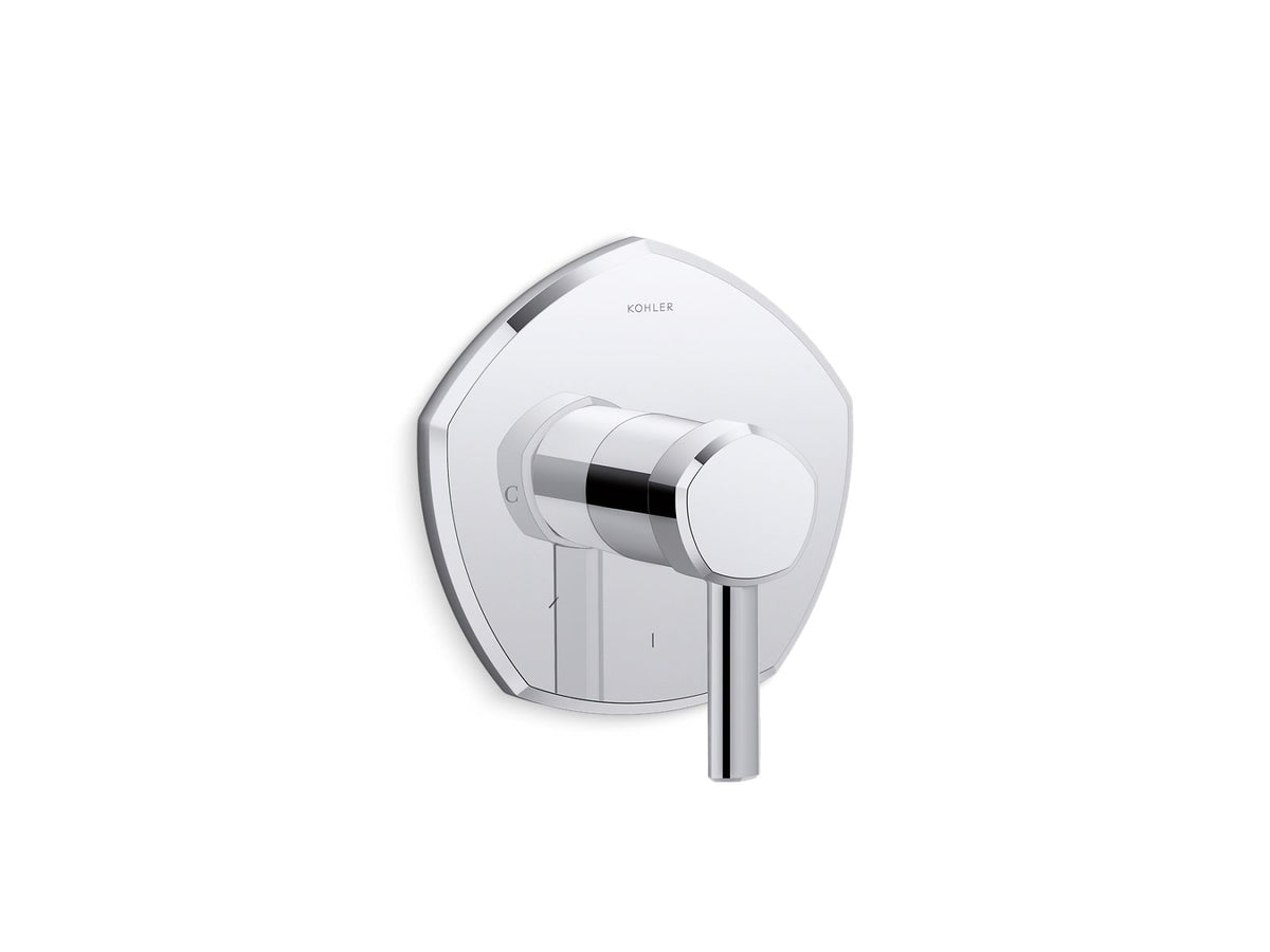 KOHLER K-T27040-4-CP Occasion Mastershower Temperature Control Valve Trim With Lever Handle - Polished Chrome