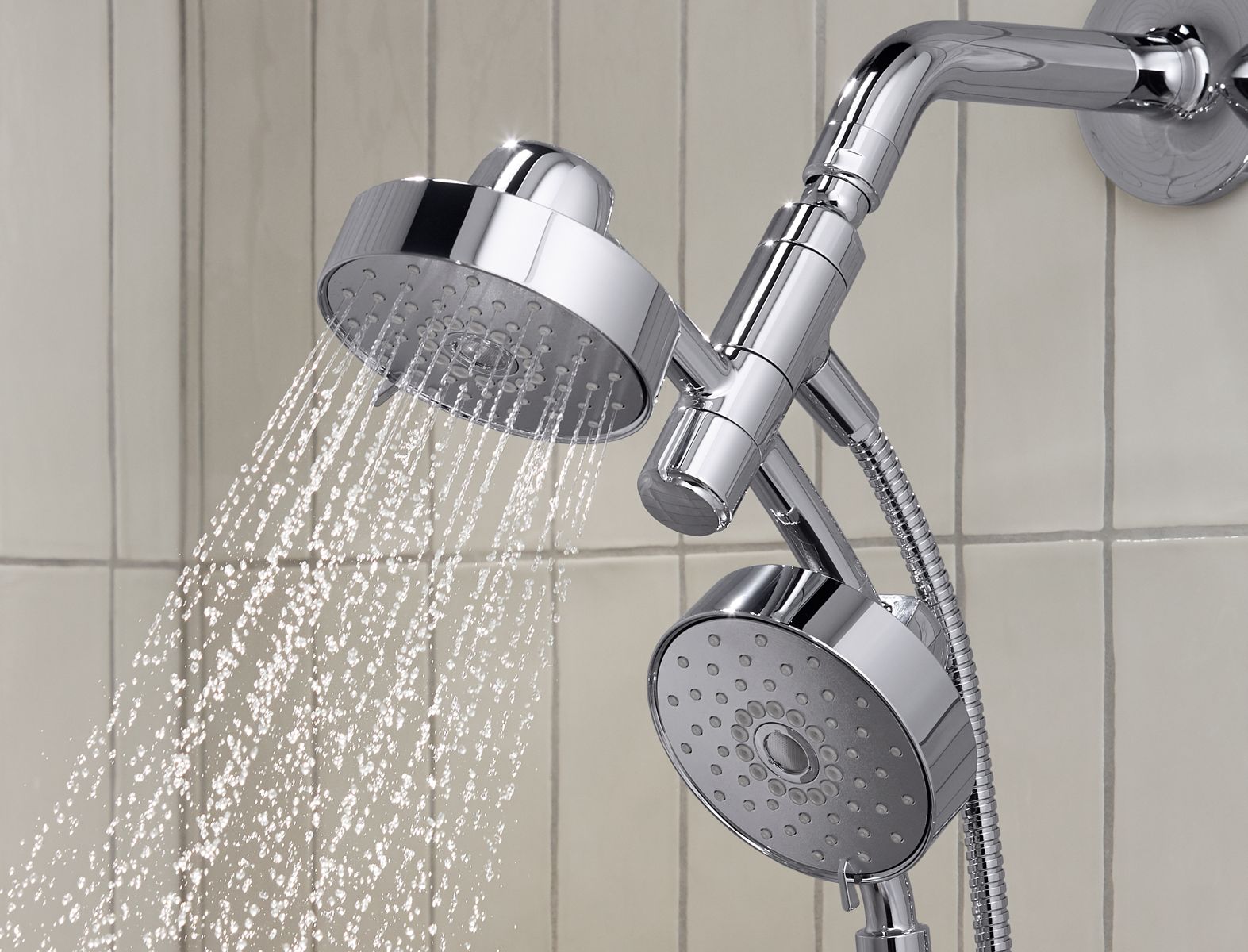 KOHLER K-23219-BN Purist 2-In-1 Multifunction 2.5 Gpm Shower Combo Kit - Vibrant Brushed Nickel