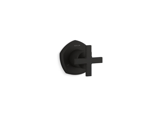 KOHLER K-T27042-3-BL Occasion MasterShower transfer valve trim with cross handle - Matte Black