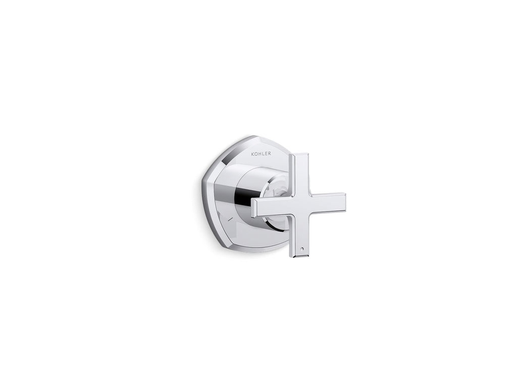 KOHLER K-T27042-3-CP Occasion Mastershower Transfer Valve Trim With Cross Handle - Polished Chrome