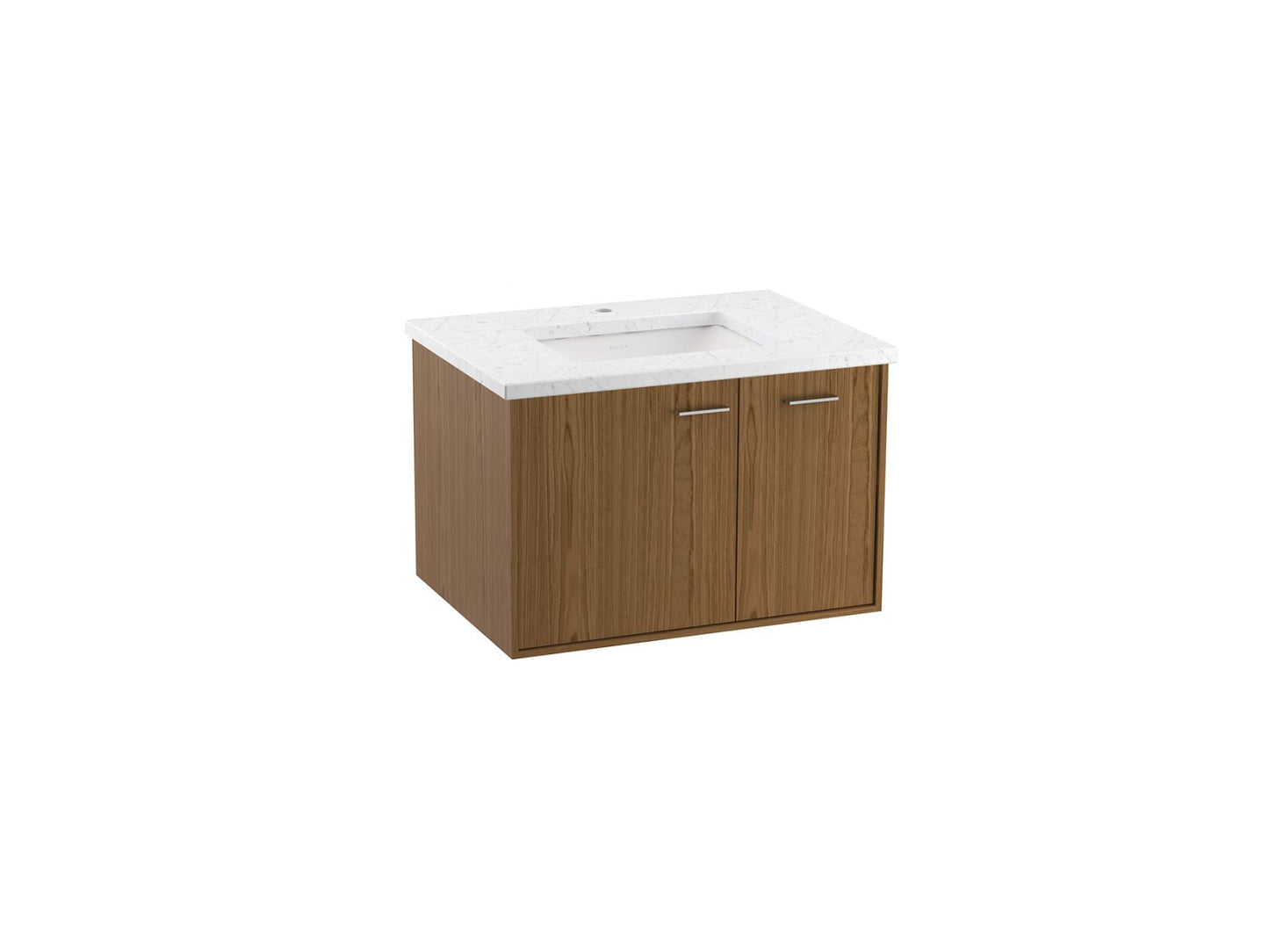 KOHLER K-99541-R-1WM Jute 30" Wall-Hung Bathroom Vanity Cabinet In Walnut Flax