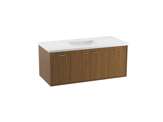 KOHLER K-99544-1WM Jute 48" Wall-Hung Bathroom Vanity Cabinet In Walnut Flax