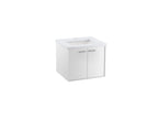 KOHLER K-CM99539-BD1-1WA Jute 24" Wall-Hung Bathroom Vanity Cabinet With Sink And Quartz Top - Linen White
