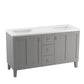 KOHLER K-99537-LG-1WT Poplin 60" Bathroom Vanity Cabinet In Mohair Grey