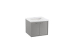 KOHLER K-99539-1WT Jute 24" Wall-Hung Bathroom Vanity Cabinet In Mohair Grey