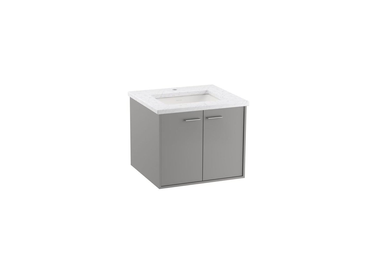 KOHLER K-99539-1WT Jute 24" Wall-Hung Bathroom Vanity Cabinet In Mohair Grey