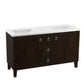 KOHLER K-99537-LG-1WB Poplin 60" Bathroom Vanity Cabinet In Claret Suede