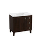 KOHLER K-99533-LGR-1WB Poplin 36" Bathroom Vanity Cabinet In Claret Suede