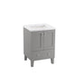 KOHLER K-99527-LG-1WT Poplin 24" Bathroom Vanity Cabinet In Mohair Grey