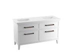 KOHLER K-CM33560-BD1-1WX Artifacts 60" Bathroom Vanity Cabinet With Sinks And Quartz Top - Slate Grey