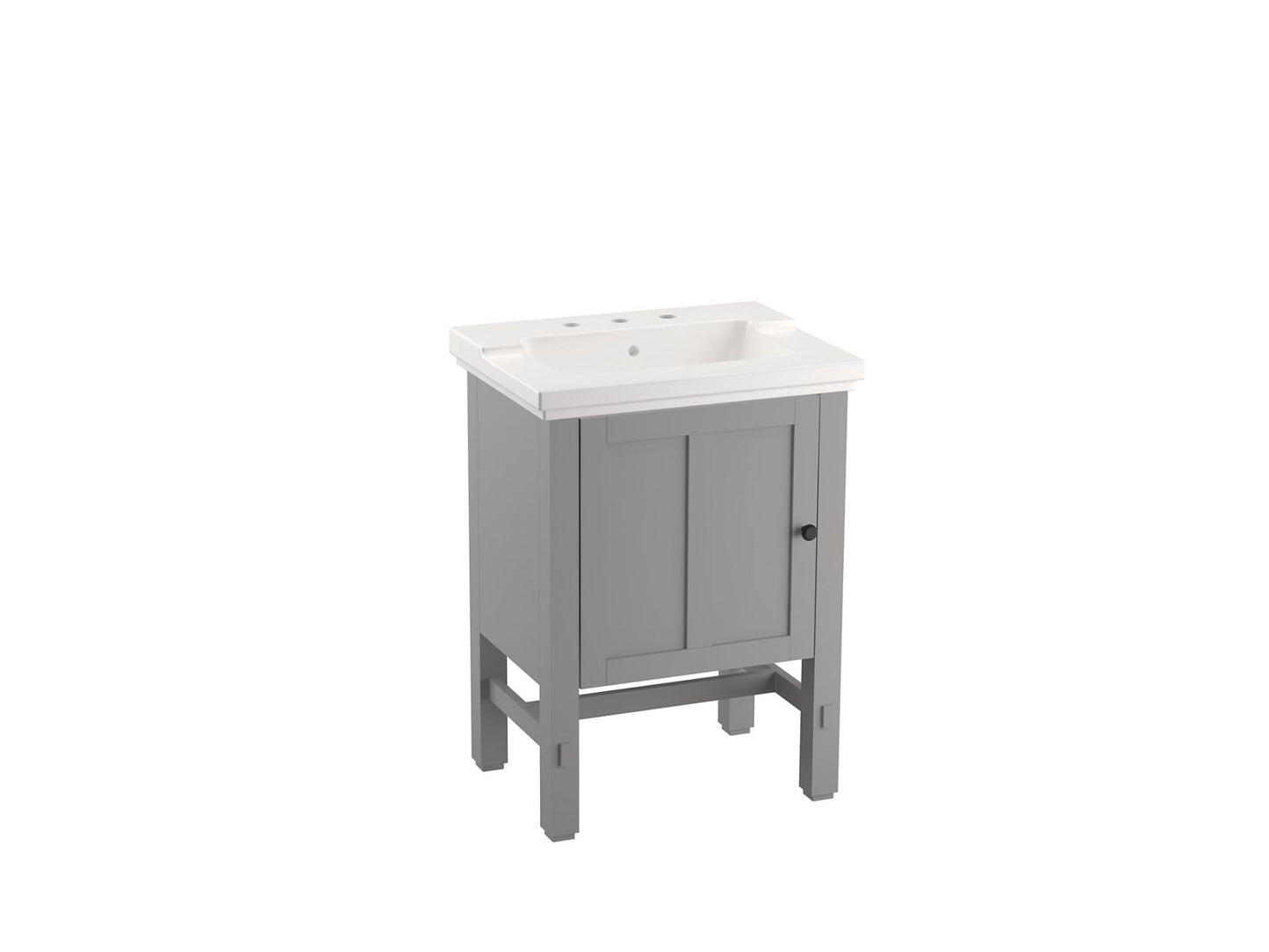 KOHLER K-2604-1WT Tresham 24" Bathroom Vanity Cabinet In Mohair Grey