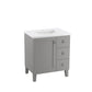 KOHLER K-99530-LGR-1WT Poplin 30" Bathroom Vanity Cabinet In Mohair Grey