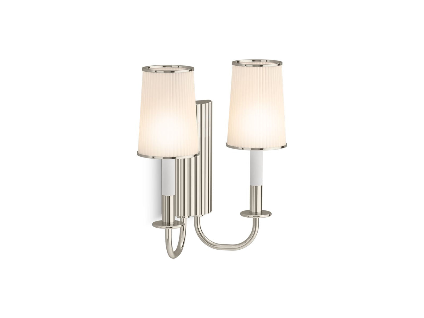 KOHLER K-28544-SC02-SNL Tresdoux Two-Light Sconce In Polished Nickel