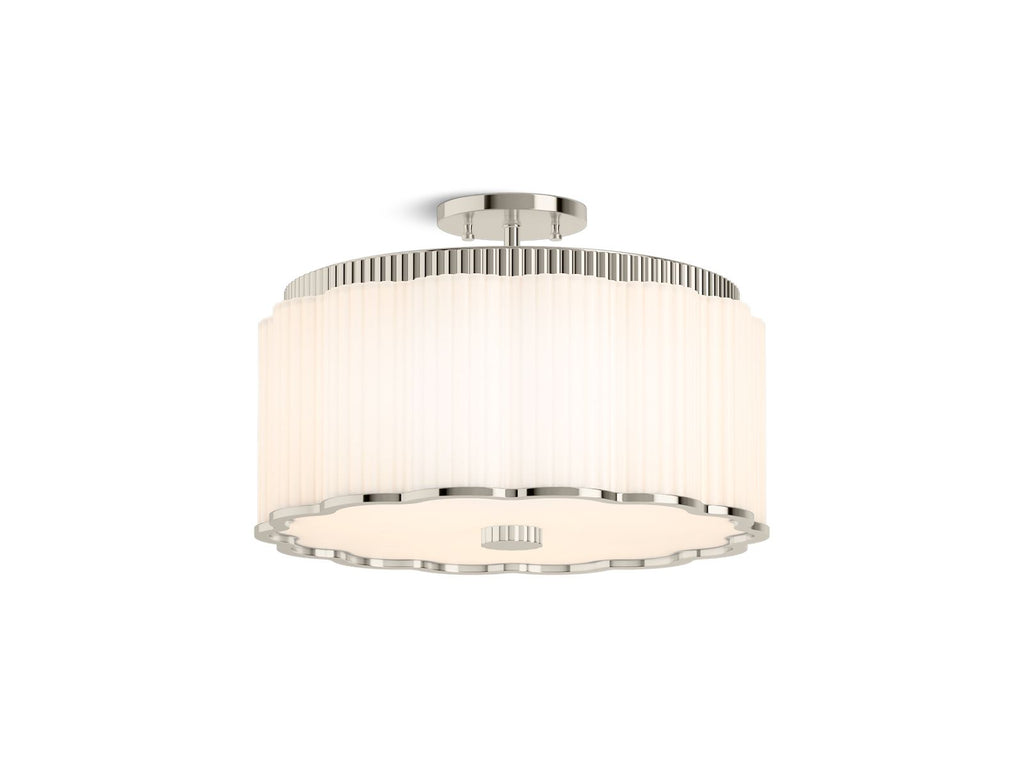 KOHLER K-27437-SF03-SNL Tresdoux 16" Semi-Flush In Polished Nickel